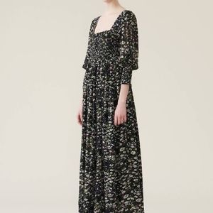 NWT Ganni Floral Maxi dress sz EU40 US10/12